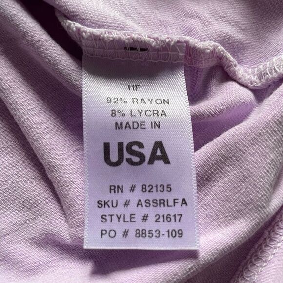 Fresh Produce Lavender Ruffle Front Short Sleeve Tee - Picture 4 of 5